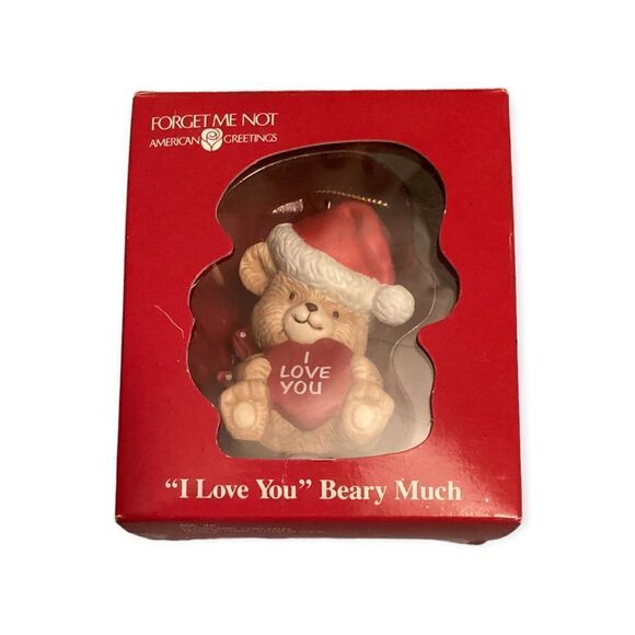VTG Forget Me Not “I Love You” Beary Much Ornament - Picture 1 of 4